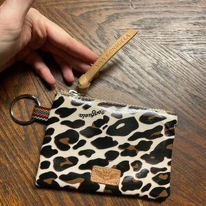 Consuela Leopard Print Wristlet Keychain
